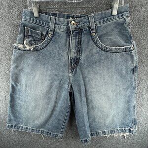 JNCO Carson Jeans Shorts Denim Jorts Blue Zip Fly 31 Men Urban Y2K ACTL 30X12
